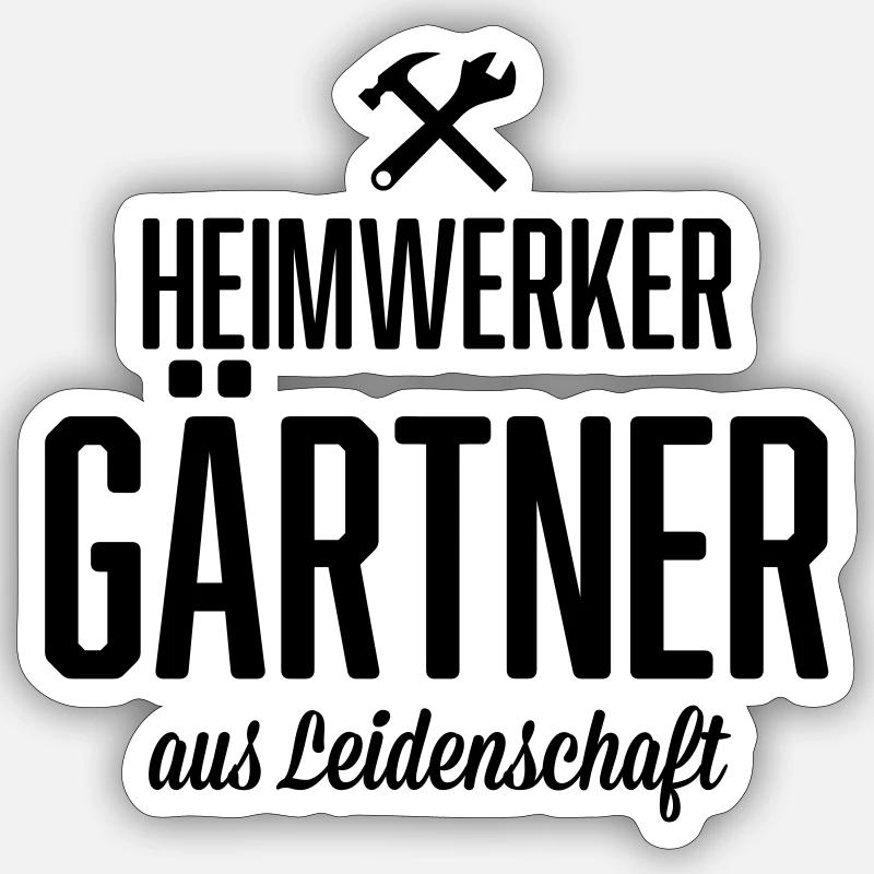 Heimwerker Gärtner Sticker Größe S (10 x 10 cm)