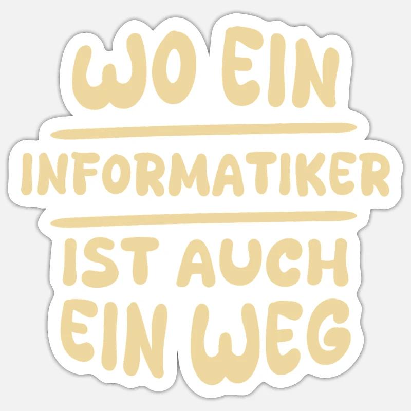 Gift for Computer Scientist - Sticker size S (10 x 10 cm) - white matte