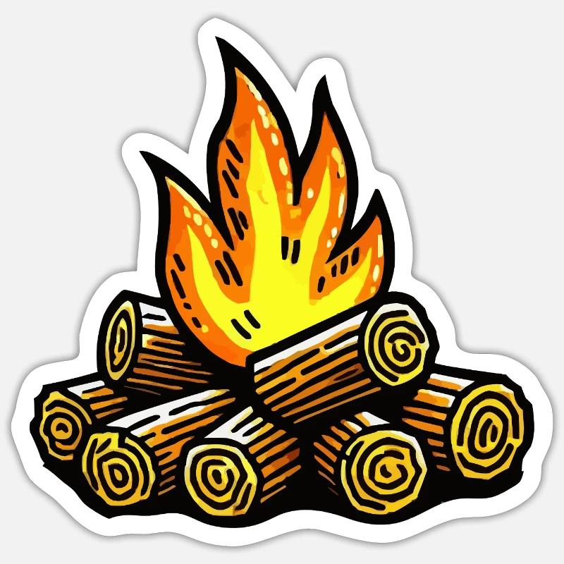 campfire Sticker size S (10 x 10 cm)