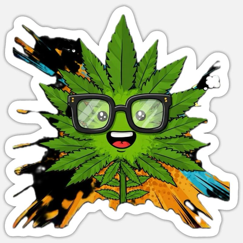 Bourgeon nerdyvert Sticker taille S (10 x 10 cm)