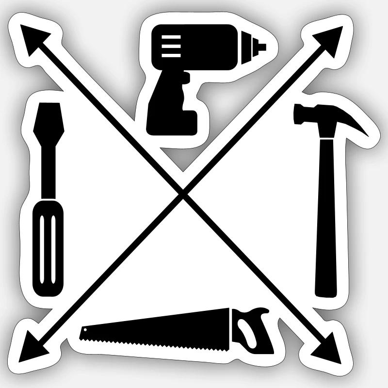 Artisan - Sticker taille S (10 x 10 cm) - blanc mat