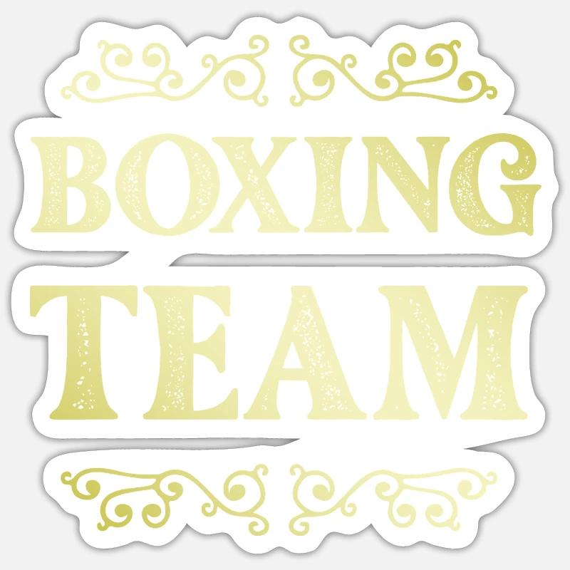 Boxing Team - Sticker Größe S (10 x 10 cm) - Mattweiß