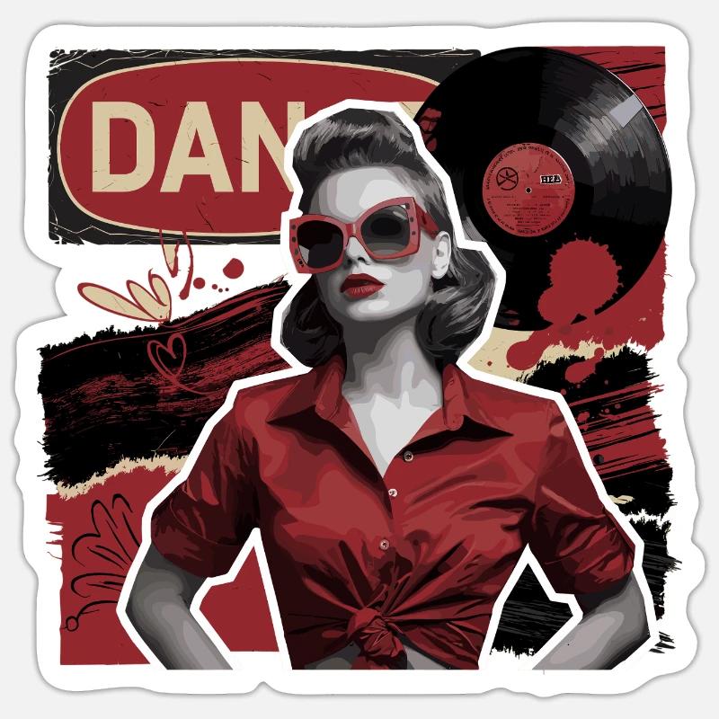 Rythme rebelle - Sticker taille S (10 x 10 cm) - blanc mat
