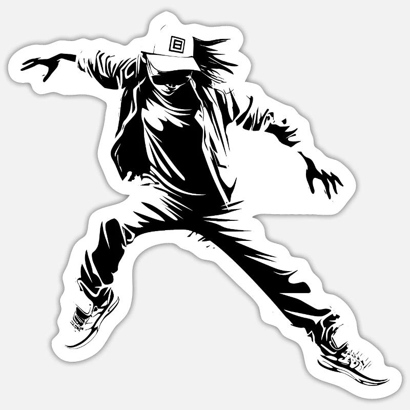 Breakdancing - Sticker size S (10 x 10 cm) - white matte