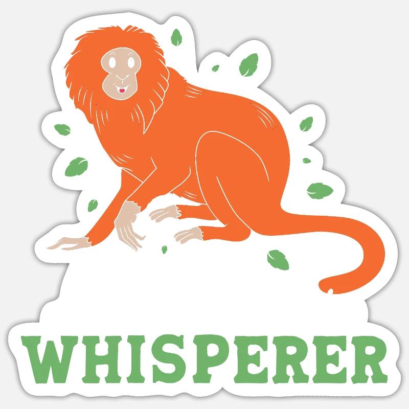 Tamarin Affe Affen Affenähnlich Affengesicht Sticker Größe S (10 x 10 cm)