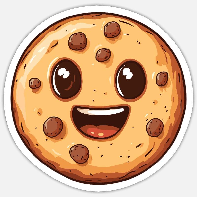 Biscuit qui rit Sticker taille S (10 x 10 cm)