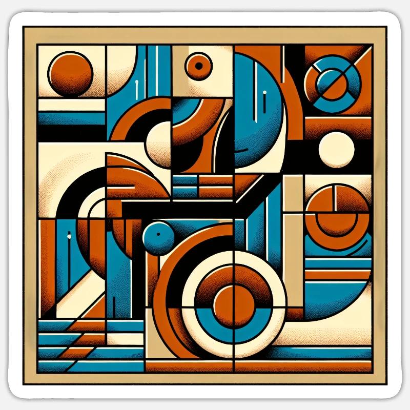 Retro Pattern - Sticker size S (10 x 10 cm) - white matte
