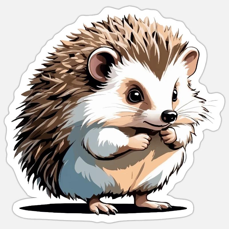 Igel - Süßer Tier Sticker Sticker Größe S (10 x 10 cm)