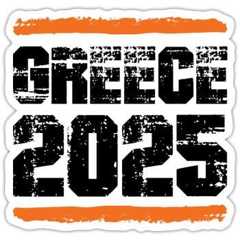 Greece 2025 Team - Sticker size S (10 x 10 cm) - white matte - Front