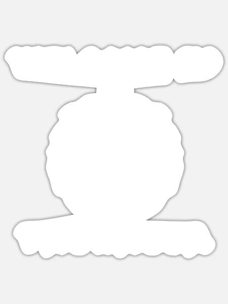 - Sticker size S (10 x 10 cm) - white matte