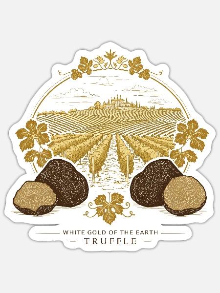 Italienisches Trüffelfest - Sticker Größe S (10 x 10 cm) - Mattweiß