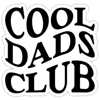 Cool Dads Club, T-shirts pour la fête des pères Meilleur PaPa - Sticker taille S (10 x 10 cm) - blanc mat - Devant