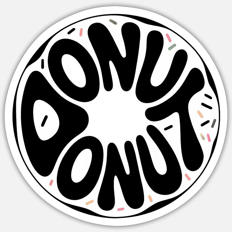Donut - Cool Donut Logo Sticker size S (10 x 10 cm)