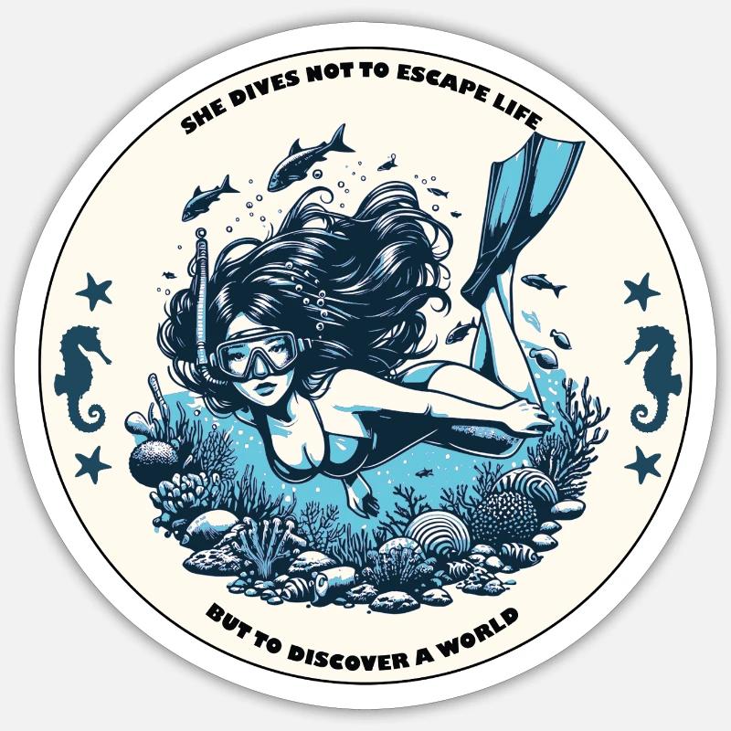 « SOUS LA SURFACE » Sticker taille S (10 x 10 cm)