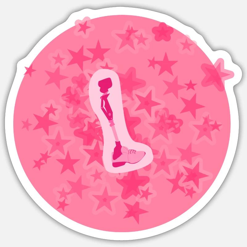Star Stepper - Prosthetic Power - Shiny Stride Sticker size S (10 x 10 cm)