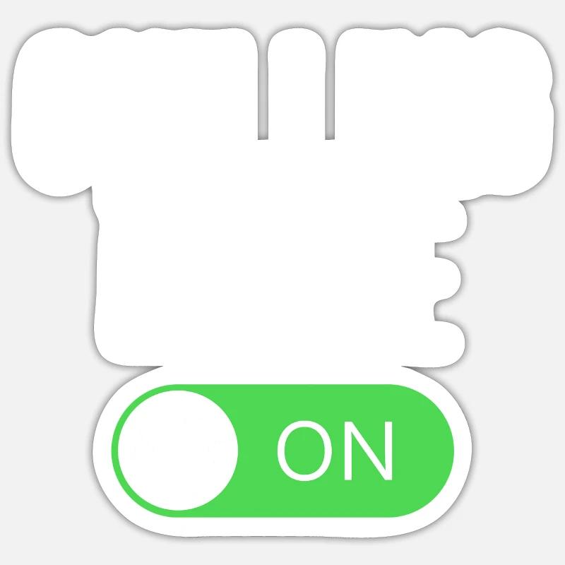 Chilling Mode On - Sticker size S (10 x 10 cm) - white matte