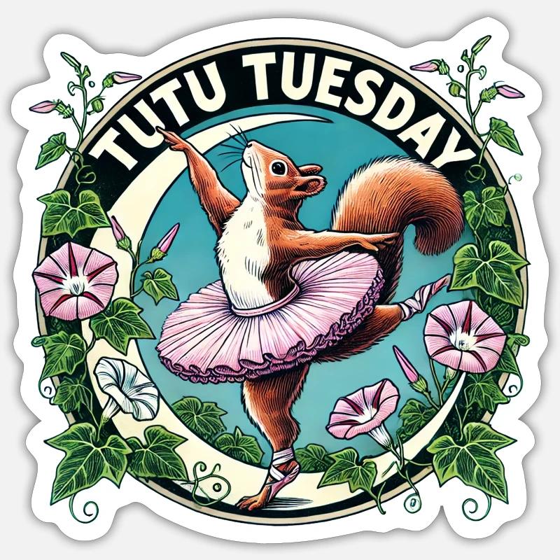 Tutu Tuesday Sticker size S (10 x 10 cm)