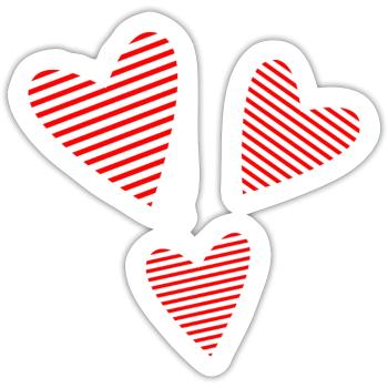 HEART. THANK YOU. MISTRESS. MASTER. THANK YOU MISTRESS. - Sticker size S (10 x 10 cm) - white matte - Front