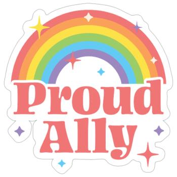Proud Ally - Sticker size S (10 x 10 cm) - white matte - Front