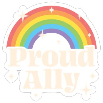 Proud Ally - Sticker size S (10 x 10 cm) - white matte - Front
