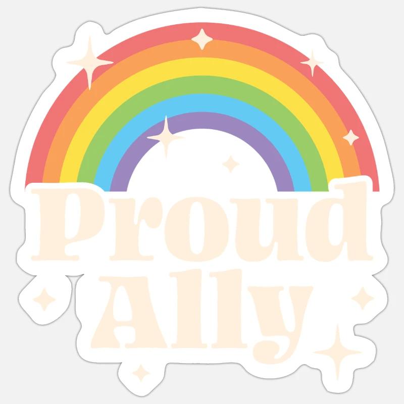 Stolzer Verbündeter - Sticker Größe S (10 x 10 cm) - Mattweiß