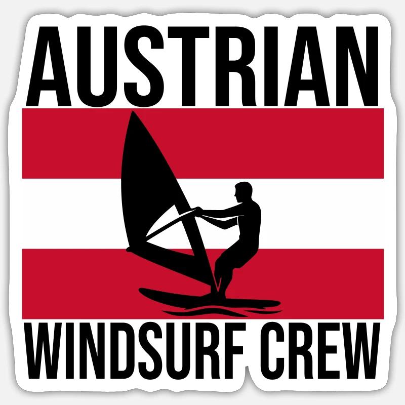Austrian Windsurf Crew Shirt Sticker Größe S (10 x 10 cm)