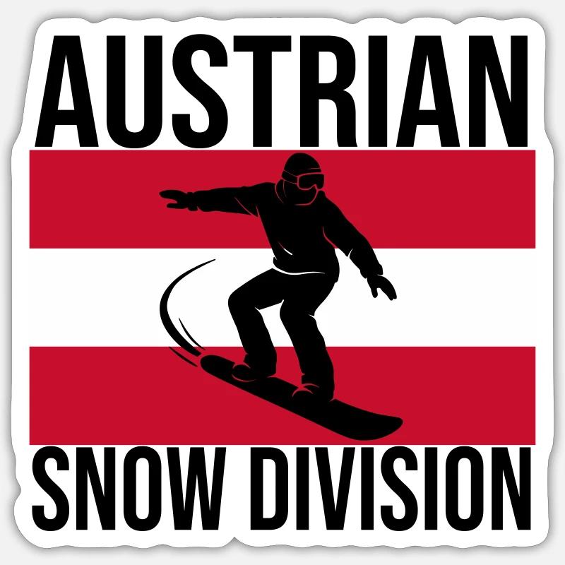 T-shirt de snowboard Austrian Snow Division Sticker taille S (10 x 10 cm)
