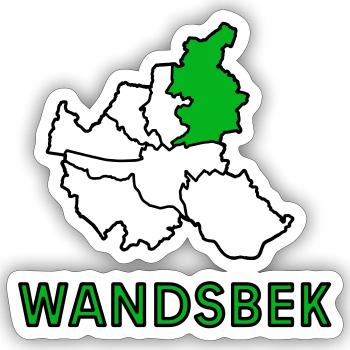 Wandsbek, un quartier de Hambourg - Sticker taille S (10 x 10 cm) - blanc mat - Devant