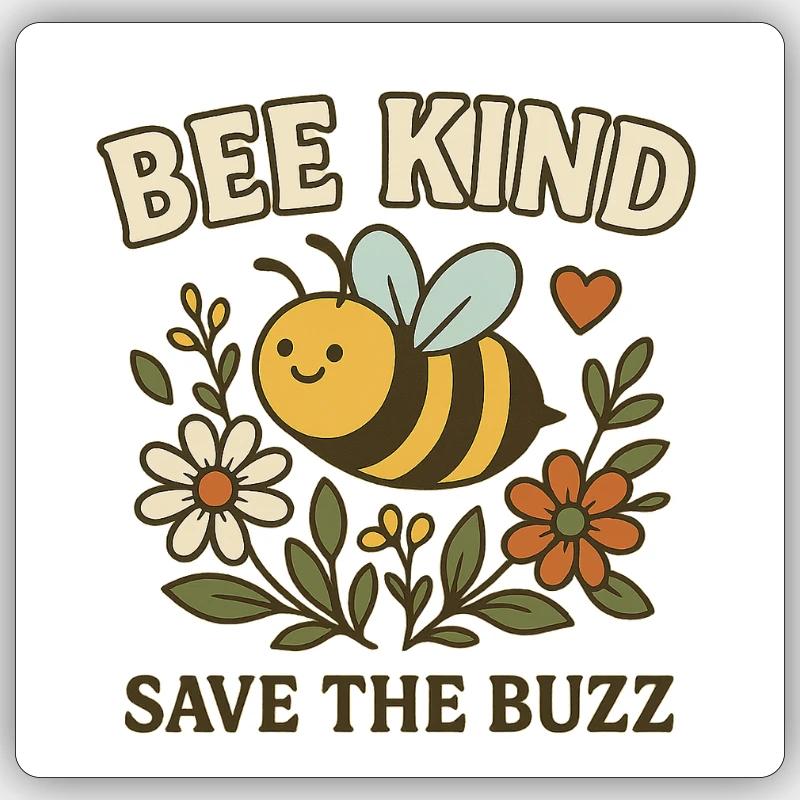 Be kind white - Sticker Größe S (10 x 10 cm) - Mattweiß