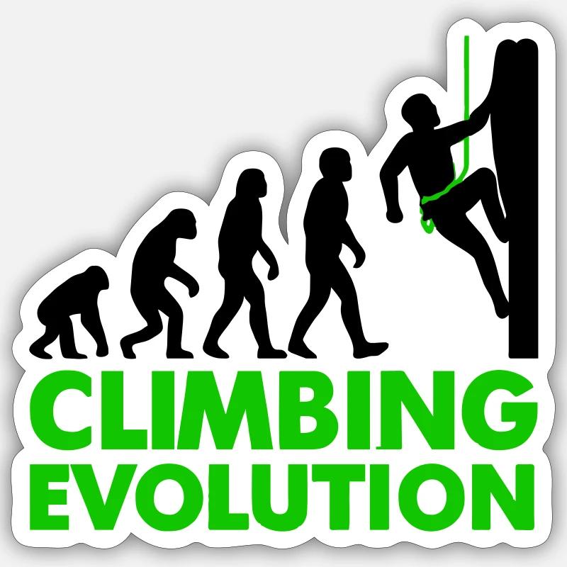 Climbing Evolution Klettern Sticker size S (10 x 10 cm)