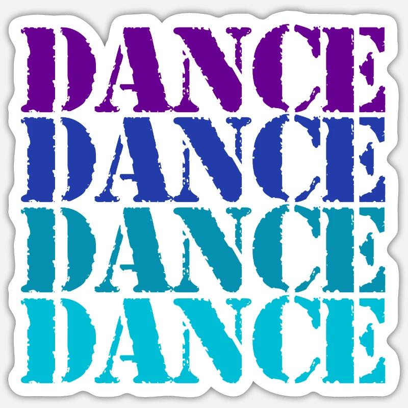 Danser - Sticker taille S (10 x 10 cm) - blanc mat