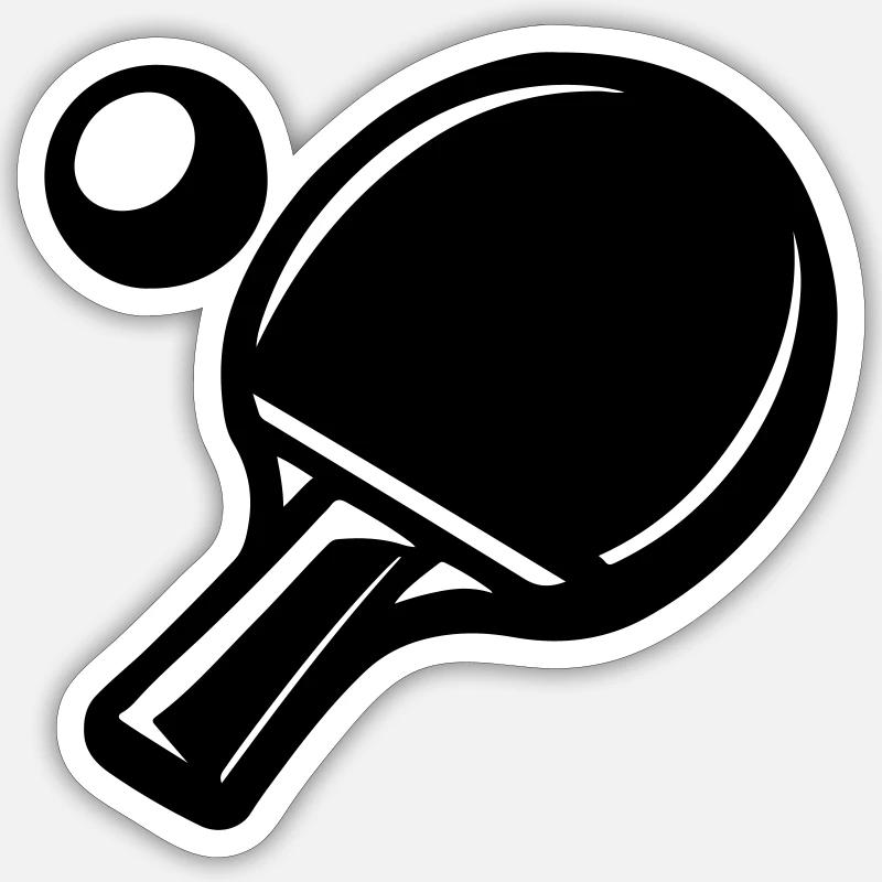 Table tennis icon - Sticker size S (10 x 10 cm) - white matte