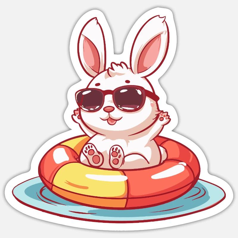 Hase Comic Cool Sticker Größe S (10 x 10 cm)