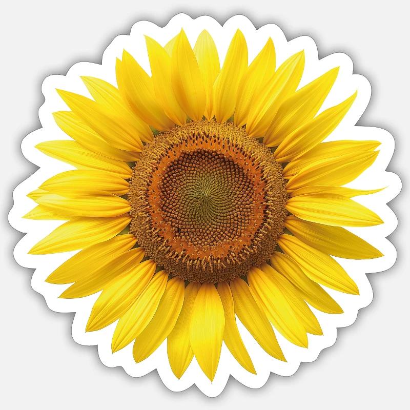 Sunflower - Sticker size S (10 x 10 cm) - white matte