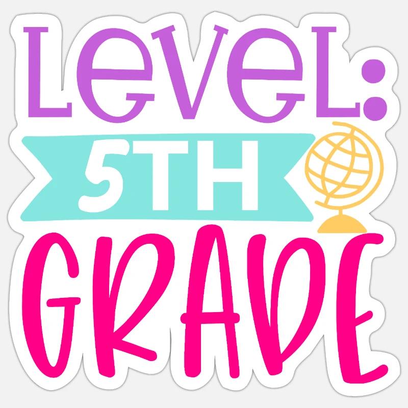 Grade 5 - Sticker size S (10 x 10 cm) - white matte