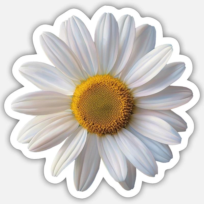 Fiore - Sticker formato S (10 x 10 cm) - bianco opaco