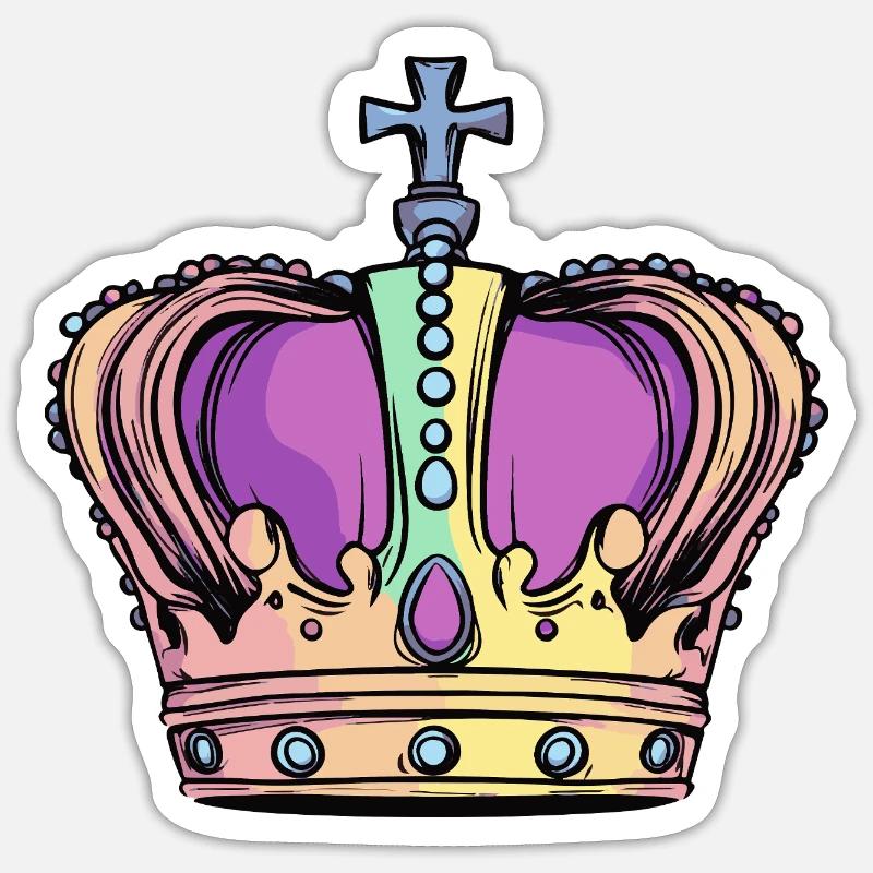Crown - Sticker size S (10 x 10 cm) - white matte