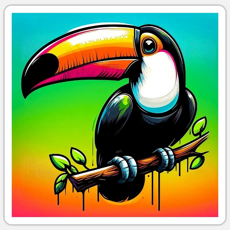 toucan Sticker size S (10 x 10 cm)