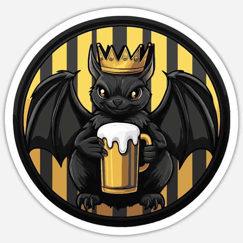 Fledermaus Beer - Sticker size S (10 x 10 cm) - white matte