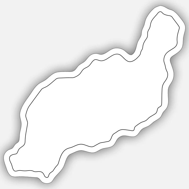 Lanzarote - Sticker taille S (10 x 10 cm) - blanc mat