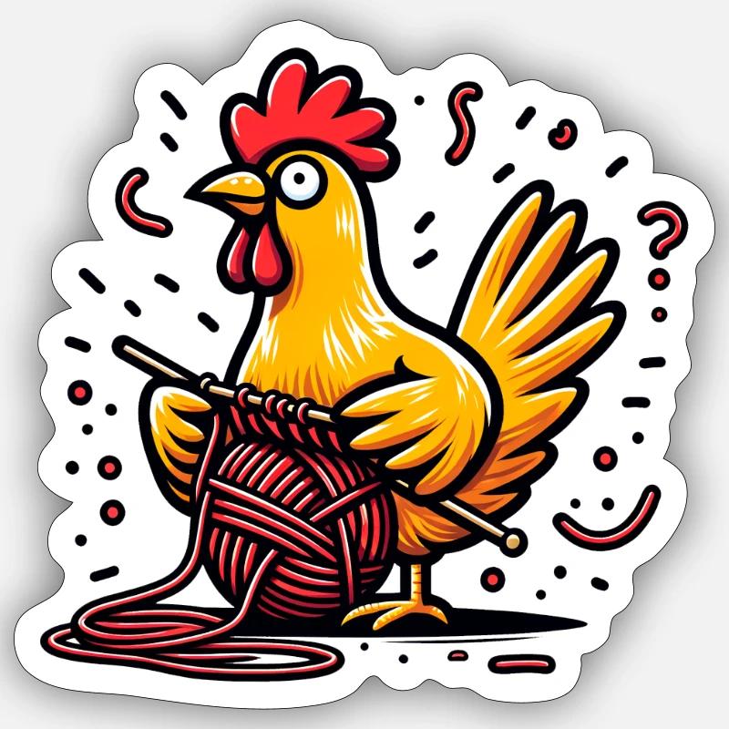 Gloussement et pourpre - Sticker taille S (10 x 10 cm) - blanc mat