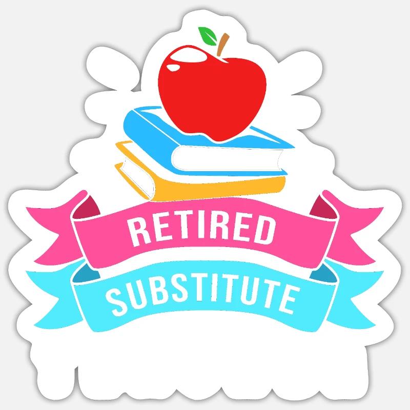 Enseignant suppléant Enseignant suppléant - Sticker taille S (10 x 10 cm) - blanc mat