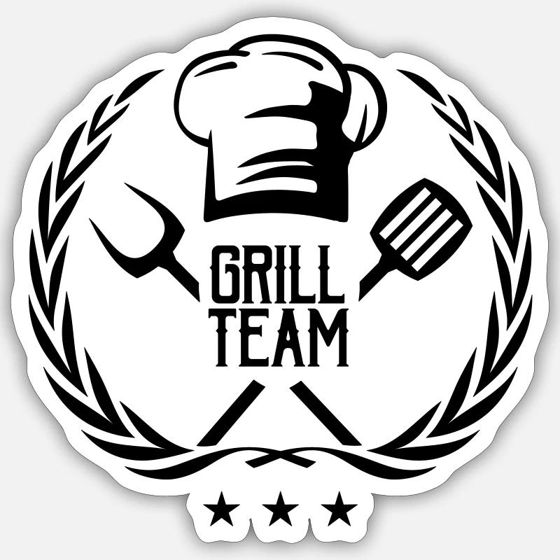Grill Team Sticker size S (10 x 10 cm)