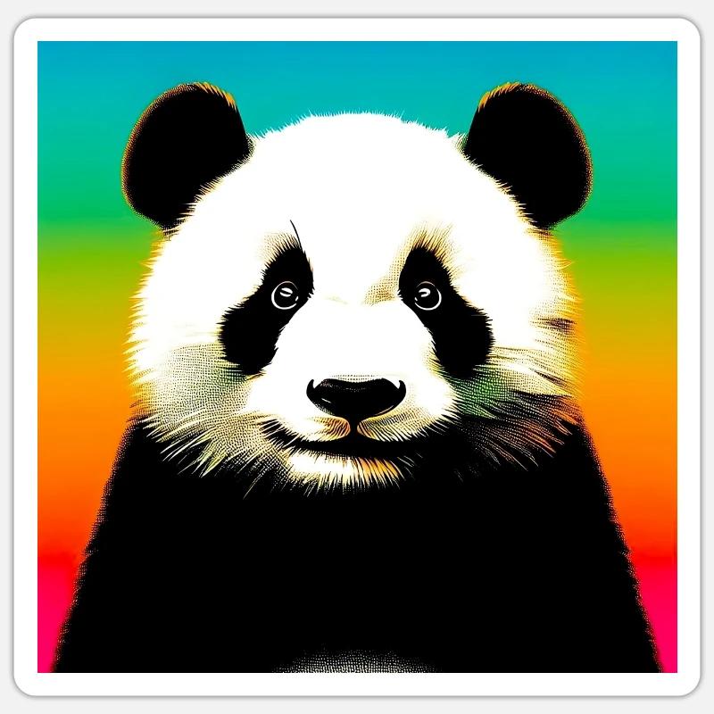 panda - Sticker size S (10 x 10 cm) - white matte