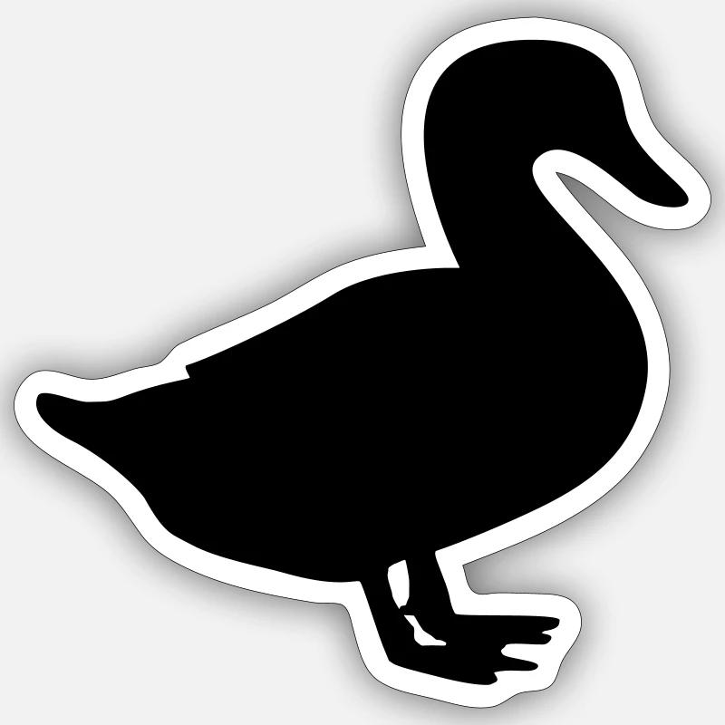 duck / duck / quack - Sticker size S (10 x 10 cm) - white matte