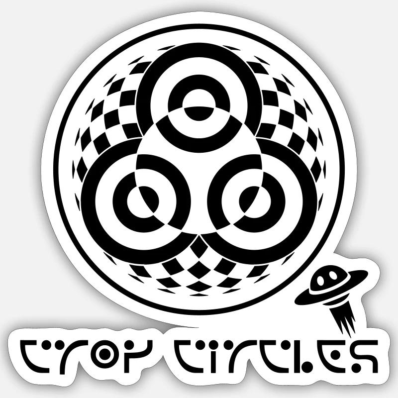 Psychedelic Trinity Crop Circle Sticker size S (10 x 10 cm)