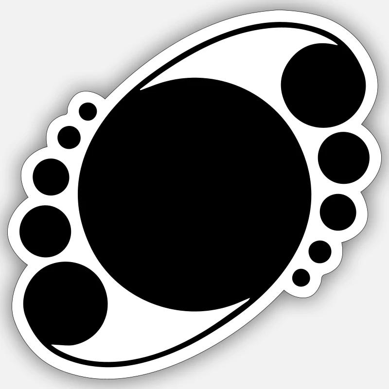 Orbit Rings – Conception de crop circle cosmique Sticker taille S (10 x 10 cm)