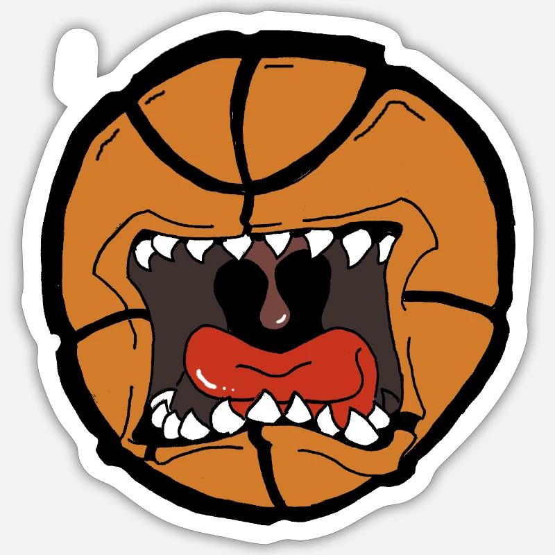 Conception explosive du ballon de basket Sticker taille S (10 x 10 cm)