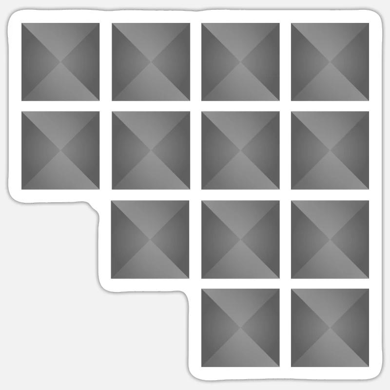Minimalist Geometric Square Stud Pattern Sticker size S (10 x 10 cm)