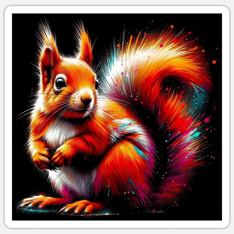 squirrel Sticker size S (10 x 10 cm)